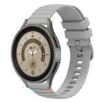 سوار ساعة سيليكون مخيط بنقاط متموجة 20 مم، لساعة Samsung Galaxy Watch 5 مقاس 40 / 44 مم، لساعة Samsung Galaxy Watch 5 Pro مقاس 45 مم، لساعة Samsung Galaxy Watch 4 مقاس 40 / 44 مم، لساعة Samsung Galaxy Watch 4 Classic مقاس 42 / 46 مم