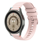 سوار ساعة سيليكون مخيط بنقاط متموجة 20 مم، لساعة Samsung Galaxy Watch 5 مقاس 40 / 44 مم، لساعة Samsung Galaxy Watch 5 Pro مقاس 45 مم، لساعة Samsung Galaxy Watch 4 مقاس 40 / 44 مم، لساعة Samsung Galaxy Watch 4 Classic مقاس 42 / 46 مم