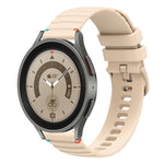 سوار ساعة سيليكون مخيط بنقاط متموجة 20 مم، لساعة Samsung Galaxy Watch 5 مقاس 40 / 44 مم، لساعة Samsung Galaxy Watch 5 Pro مقاس 45 مم، لساعة Samsung Galaxy Watch 4 مقاس 40 / 44 مم، لساعة Samsung Galaxy Watch 4 Classic مقاس 42 / 46 مم