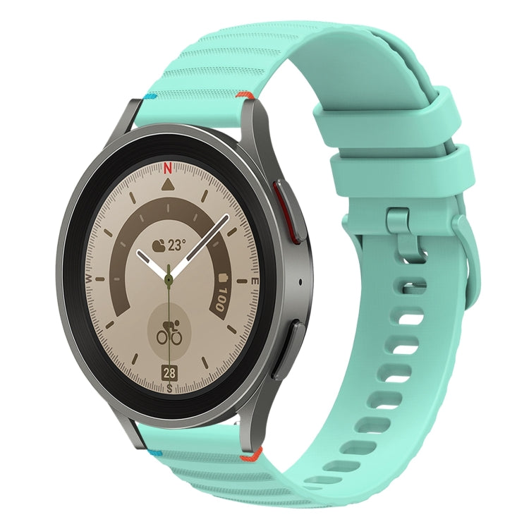 سوار ساعة سيليكون مخيط بنقاط متموجة 20 مم، لساعة Samsung Galaxy Watch 5 مقاس 40 / 44 مم، لساعة Samsung Galaxy Watch 5 Pro مقاس 45 مم، لساعة Samsung Galaxy Watch 4 مقاس 40 / 44 مم، لساعة Samsung Galaxy Watch 4 Classic مقاس 42 / 46 مم