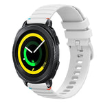 سوار ساعة سيليكون مخيط بنقاط متموجة 20 مم، لساعة Samsung Galaxy Gear Sport، لساعة Samsung Galaxy Watch Active 2، لساعة Samsung Galaxy Watch3 مقاس 41 مم، لساعة Samsung Galaxy Watch Active