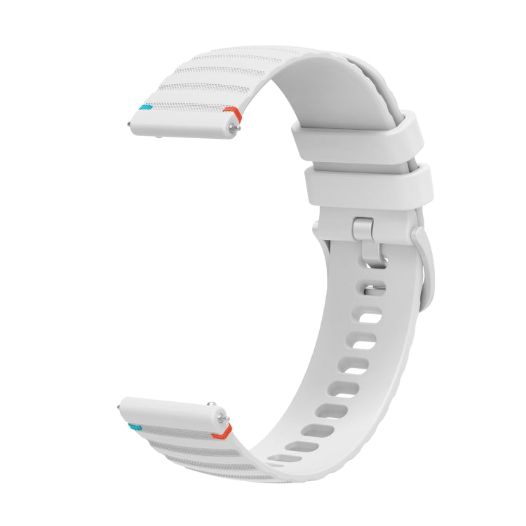 سوار ساعة سيليكون مخيط بنقاط متموجة 20 مم، لساعة Samsung Galaxy Gear Sport، لساعة Samsung Galaxy Watch Active 2، لساعة Samsung Galaxy Watch3 مقاس 41 مم، لساعة Samsung Galaxy Watch Active