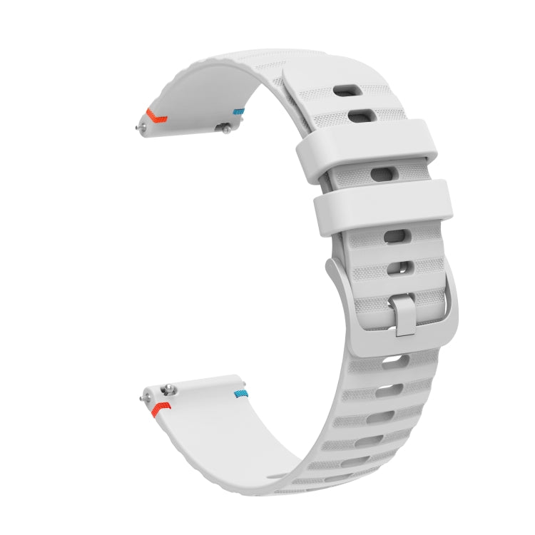 سوار ساعة سيليكون مخيط بنقاط متموجة 20 مم، لساعة Samsung Galaxy Gear Sport، لساعة Samsung Galaxy Watch Active 2، لساعة Samsung Galaxy Watch3 مقاس 41 مم، لساعة Samsung Galaxy Watch Active