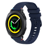 سوار ساعة سيليكون مخيط بنقاط متموجة 20 مم، لساعة Samsung Galaxy Gear Sport، لساعة Samsung Galaxy Watch Active 2، لساعة Samsung Galaxy Watch3 مقاس 41 مم، لساعة Samsung Galaxy Watch Active