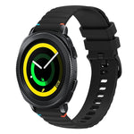 سوار ساعة سيليكون مخيط بنقاط متموجة 20 مم، لساعة Samsung Galaxy Gear Sport، لساعة Samsung Galaxy Watch Active 2، لساعة Samsung Galaxy Watch3 مقاس 41 مم، لساعة Samsung Galaxy Watch Active