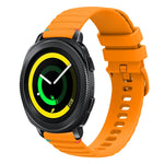 سوار ساعة سيليكون مخيط بنقاط متموجة 20 مم، لساعة Samsung Galaxy Gear Sport، لساعة Samsung Galaxy Watch Active 2، لساعة Samsung Galaxy Watch3 مقاس 41 مم، لساعة Samsung Galaxy Watch Active