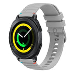 سوار ساعة سيليكون مخيط بنقاط متموجة 20 مم، لساعة Samsung Galaxy Gear Sport، لساعة Samsung Galaxy Watch Active 2، لساعة Samsung Galaxy Watch3 مقاس 41 مم، لساعة Samsung Galaxy Watch Active
