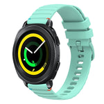 سوار ساعة سيليكون مخيط بنقاط متموجة 20 مم، لساعة Samsung Galaxy Gear Sport، لساعة Samsung Galaxy Watch Active 2، لساعة Samsung Galaxy Watch3 مقاس 41 مم، لساعة Samsung Galaxy Watch Active