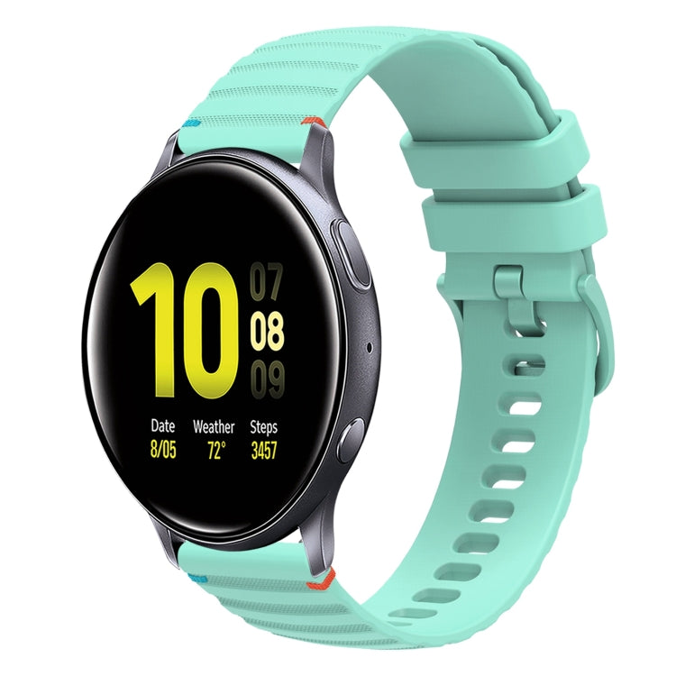 سوار ساعة سيليكون مخيط بنقاط متموجة 20 مم، لساعة Samsung Galaxy Gear Sport، لساعة Samsung Galaxy Watch Active 2، لساعة Samsung Galaxy Watch3 مقاس 41 مم، لساعة Samsung Galaxy Watch Active