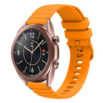 سوار ساعة سيليكون مخيط بنقاط متموجة 20 مم، لساعة Samsung Galaxy Gear Sport، لساعة Samsung Galaxy Watch Active 2، لساعة Samsung Galaxy Watch3 مقاس 41 مم، لساعة Samsung Galaxy Watch Active