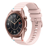 سوار ساعة سيليكون مخيط بنقاط متموجة 20 مم، لساعة Samsung Galaxy Gear Sport، لساعة Samsung Galaxy Watch Active 2، لساعة Samsung Galaxy Watch3 مقاس 41 مم، لساعة Samsung Galaxy Watch Active