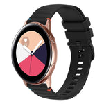 سوار ساعة سيليكون مخيط بنقاط متموجة 20 مم، لساعة Samsung Galaxy Gear Sport، لساعة Samsung Galaxy Watch Active 2، لساعة Samsung Galaxy Watch3 مقاس 41 مم، لساعة Samsung Galaxy Watch Active