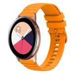 سوار ساعة سيليكون مخيط بنقاط متموجة 20 مم، لساعة Samsung Galaxy Gear Sport، لساعة Samsung Galaxy Watch Active 2، لساعة Samsung Galaxy Watch3 مقاس 41 مم، لساعة Samsung Galaxy Watch Active