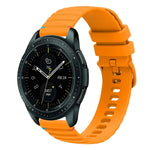 سوار ساعة سيليكون 20مم بنمط منقط ومموج مخيط، لساعات Samsung Galaxy Watch 42مم، لساعات Samsung Gear S2 Classic