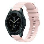 سوار ساعة سيليكون 20مم بنمط منقط ومموج مخيط، لساعات Samsung Galaxy Watch 42مم، لساعات Samsung Gear S2 Classic