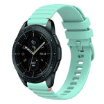سوار ساعة سيليكون 20مم بنمط منقط ومموج مخيط، لساعات Samsung Galaxy Watch 42مم، لساعات Samsung Gear S2 Classic
