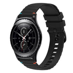 سوار ساعة سيليكون 20مم بنمط منقط ومموج مخيط، لساعات Samsung Galaxy Watch 42مم، لساعات Samsung Gear S2 Classic