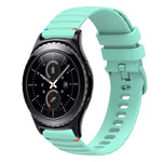 سوار ساعة سيليكون 20مم بنمط منقط ومموج مخيط، لساعات Samsung Galaxy Watch 42مم، لساعات Samsung Gear S2 Classic