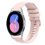سوار ساعة سيليكون مخيط بنقاط متموجة 20 مم، لساعة Samsung Galaxy Watch 5 مقاس 40 / 44 مم، لساعة Samsung Galaxy Watch 5 Pro مقاس 45 مم، لساعة Samsung Galaxy Watch 4 مقاس 40 / 44 مم، لساعة Samsung Galaxy Watch 4 Classic مقاس 42 / 46 مم