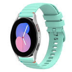 سوار ساعة سيليكون مخيط بنقاط متموجة 20 مم، لساعة Samsung Galaxy Watch 5 مقاس 40 / 44 مم، لساعة Samsung Galaxy Watch 5 Pro مقاس 45 مم، لساعة Samsung Galaxy Watch 4 مقاس 40 / 44 مم، لساعة Samsung Galaxy Watch 4 Classic مقاس 42 / 46 مم