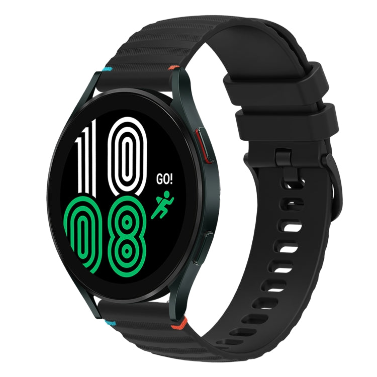 سوار ساعة سيليكون مخيط بنقاط متموجة 20 مم، لساعة Samsung Galaxy Watch 5 مقاس 40 / 44 مم، لساعة Samsung Galaxy Watch 5 Pro مقاس 45 مم، لساعة Samsung Galaxy Watch 4 مقاس 40 / 44 مم، لساعة Samsung Galaxy Watch 4 Classic مقاس 42 / 46 مم