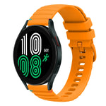 سوار ساعة سيليكون مخيط بنقاط متموجة 20 مم، لساعة Samsung Galaxy Watch 5 مقاس 40 / 44 مم، لساعة Samsung Galaxy Watch 5 Pro مقاس 45 مم، لساعة Samsung Galaxy Watch 4 مقاس 40 / 44 مم، لساعة Samsung Galaxy Watch 4 Classic مقاس 42 / 46 مم