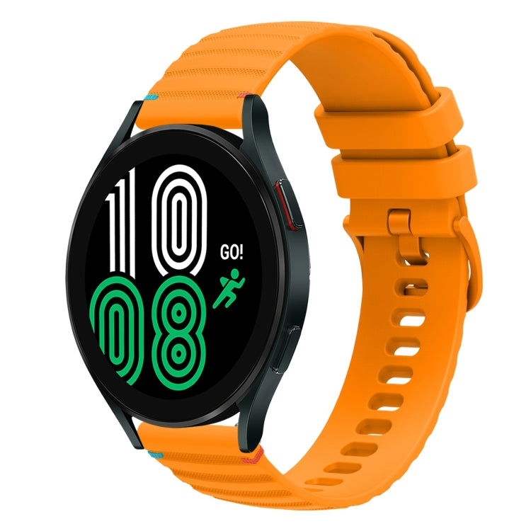 سوار ساعة سيليكون مخيط بنقاط متموجة 20 مم، لساعة Samsung Galaxy Watch 5 مقاس 40 / 44 مم، لساعة Samsung Galaxy Watch 5 Pro مقاس 45 مم، لساعة Samsung Galaxy Watch 4 مقاس 40 / 44 مم، لساعة Samsung Galaxy Watch 4 Classic مقاس 42 / 46 مم