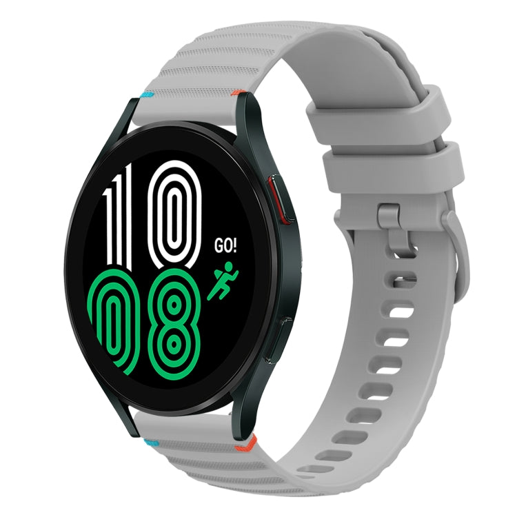 سوار ساعة سيليكون مخيط بنقاط متموجة 20 مم، لساعة Samsung Galaxy Watch 5 مقاس 40 / 44 مم، لساعة Samsung Galaxy Watch 5 Pro مقاس 45 مم، لساعة Samsung Galaxy Watch 4 مقاس 40 / 44 مم، لساعة Samsung Galaxy Watch 4 Classic مقاس 42 / 46 مم