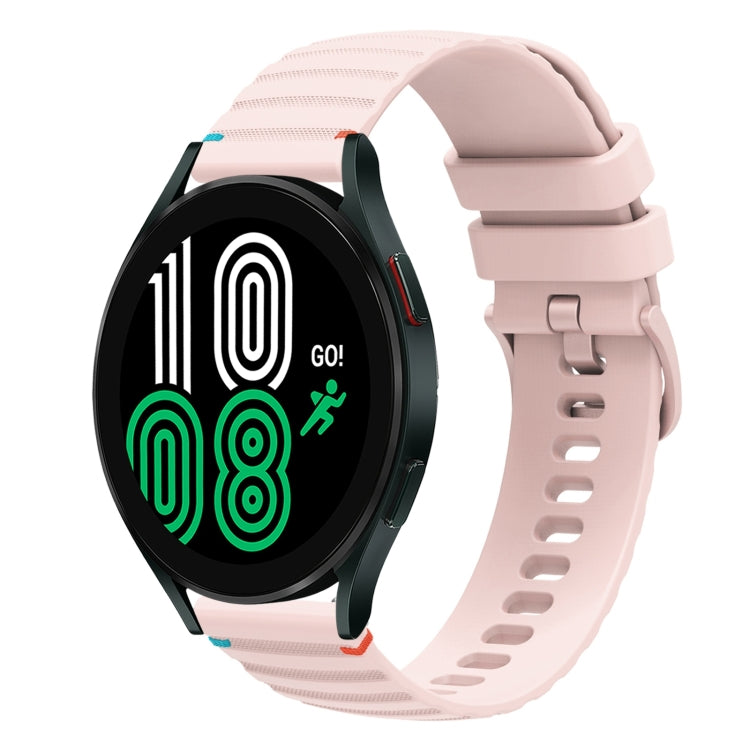 سوار ساعة سيليكون مخيط بنقاط متموجة 20 مم، لساعة Samsung Galaxy Watch 5 مقاس 40 / 44 مم، لساعة Samsung Galaxy Watch 5 Pro مقاس 45 مم، لساعة Samsung Galaxy Watch 4 مقاس 40 / 44 مم، لساعة Samsung Galaxy Watch 4 Classic مقاس 42 / 46 مم