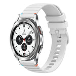 سوار ساعة سيليكون مخيط بنقاط متموجة 20 مم، لساعة Samsung Galaxy Watch 5 مقاس 40 / 44 مم، لساعة Samsung Galaxy Watch 5 Pro مقاس 45 مم، لساعة Samsung Galaxy Watch 4 مقاس 40 / 44 مم، لساعة Samsung Galaxy Watch 4 Classic مقاس 42 / 46 مم