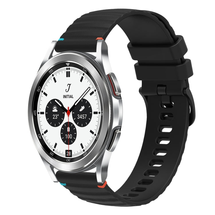 سوار ساعة سيليكون مخيط بنقاط متموجة 20 مم، لساعة Samsung Galaxy Watch 5 مقاس 40 / 44 مم، لساعة Samsung Galaxy Watch 5 Pro مقاس 45 مم، لساعة Samsung Galaxy Watch 4 مقاس 40 / 44 مم، لساعة Samsung Galaxy Watch 4 Classic مقاس 42 / 46 مم