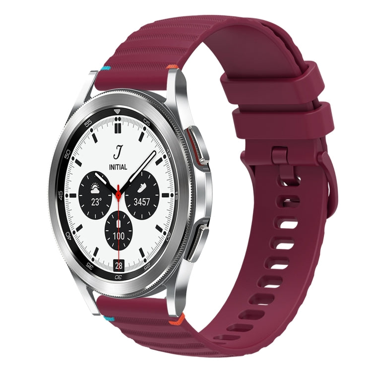 سوار ساعة سيليكون مخيط بنقاط متموجة 20 مم، لساعة Samsung Galaxy Watch 5 مقاس 40 / 44 مم، لساعة Samsung Galaxy Watch 5 Pro مقاس 45 مم، لساعة Samsung Galaxy Watch 4 مقاس 40 / 44 مم، لساعة Samsung Galaxy Watch 4 Classic مقاس 42 / 46 مم