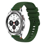 سوار ساعة سيليكون مخيط بنقاط متموجة 20 مم، لساعة Samsung Galaxy Watch 5 مقاس 40 / 44 مم، لساعة Samsung Galaxy Watch 5 Pro مقاس 45 مم، لساعة Samsung Galaxy Watch 4 مقاس 40 / 44 مم، لساعة Samsung Galaxy Watch 4 Classic مقاس 42 / 46 مم