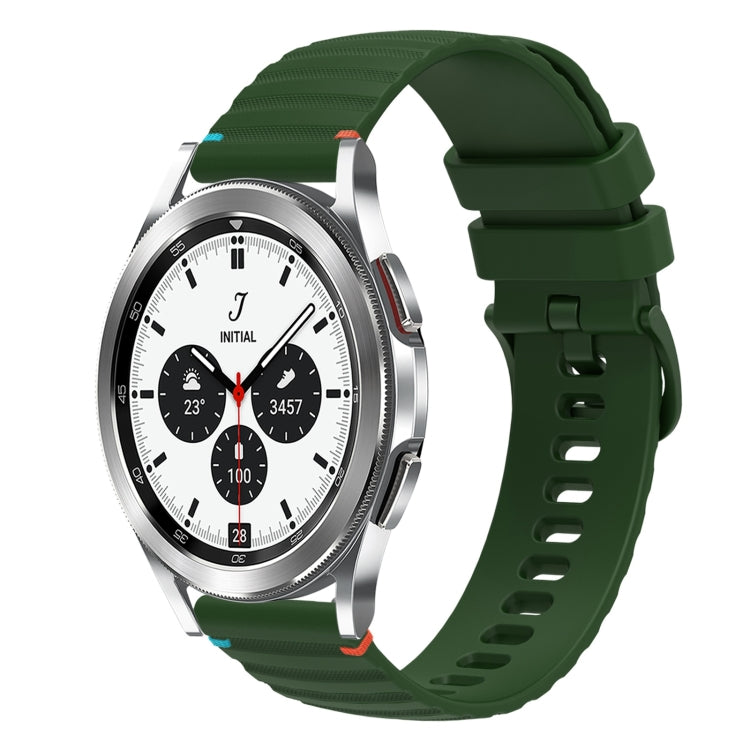 سوار ساعة سيليكون مخيط بنقاط متموجة 20 مم، لساعة Samsung Galaxy Watch 5 مقاس 40 / 44 مم، لساعة Samsung Galaxy Watch 5 Pro مقاس 45 مم، لساعة Samsung Galaxy Watch 4 مقاس 40 / 44 مم، لساعة Samsung Galaxy Watch 4 Classic مقاس 42 / 46 مم