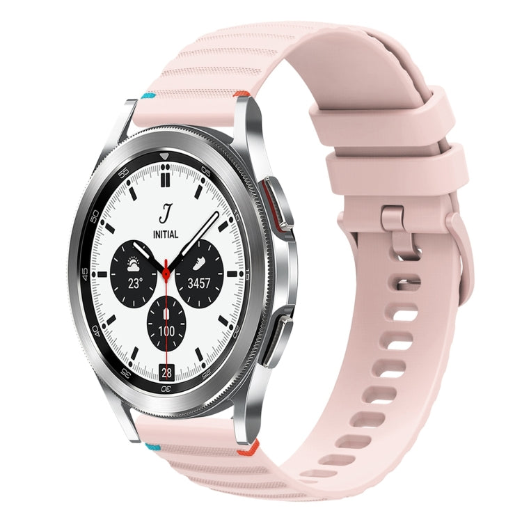 سوار ساعة سيليكون مخيط بنقاط متموجة 20 مم، لساعة Samsung Galaxy Watch 5 مقاس 40 / 44 مم، لساعة Samsung Galaxy Watch 5 Pro مقاس 45 مم، لساعة Samsung Galaxy Watch 4 مقاس 40 / 44 مم، لساعة Samsung Galaxy Watch 4 Classic مقاس 42 / 46 مم