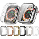 غطاء ساعة TPU مطلي شامل، لسلسلة Apple Watch 11 / 10 مقاس 46مم، لسلسلة Apple Watch 11 / 10 مقاس 42مم