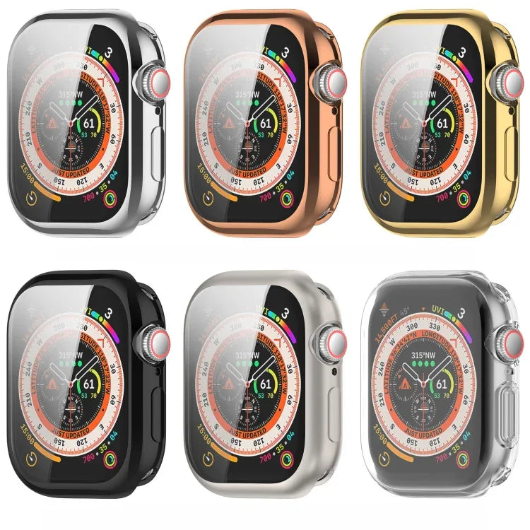 غطاء ساعة TPU مطلي شامل، لسلسلة Apple Watch 11 / 10 مقاس 46مم، لسلسلة Apple Watch 11 / 10 مقاس 42مم