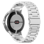 سوار ساعة معدني من الفولاذ المقاوم للصدأ بثلاث خرزات، لساعة Google Pixel 4 / Watch 3 مقاس 45مم، لساعة Google Pixel 4 / 3 / 2 / 1 مقاس 41مم