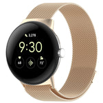 سوار ساعة معدني ميلانيزي مغناطيسي، لساعات Google Pixel Watch 4 / Watch 3 45mm، Google Pixel Watch 4 / 3 / 2 / 1 41mm