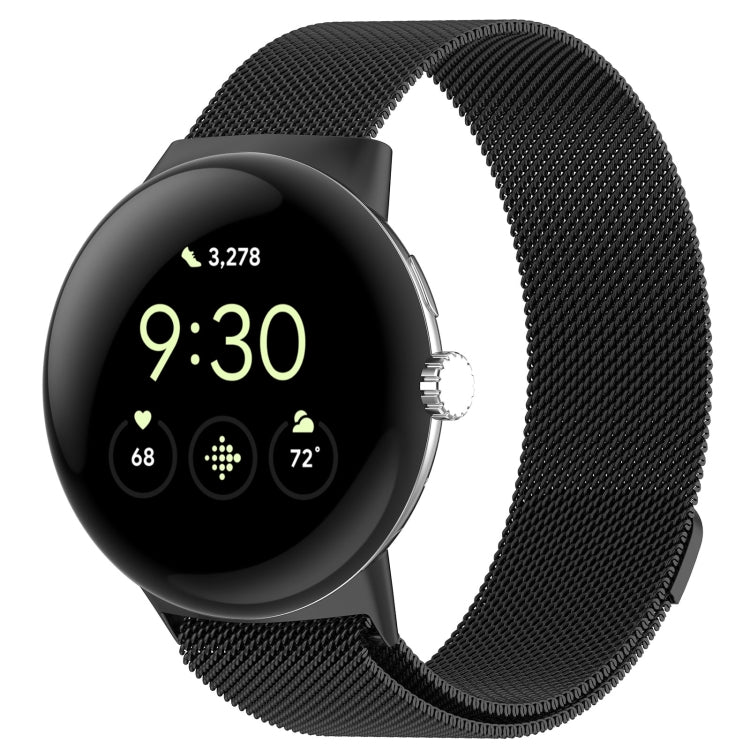 سوار ساعة معدني ميلانيزي مغناطيسي، لساعات Google Pixel Watch 4 / Watch 3 45mm، Google Pixel Watch 4 / 3 / 2 / 1 41mm