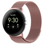 سوار ساعة معدني ميلانيزي مغناطيسي، لساعات Google Pixel Watch 4 / Watch 3 45mm، Google Pixel Watch 4 / 3 / 2 / 1 41mm