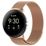 سوار ساعة معدني ميلانيزي مغناطيسي، لساعات Google Pixel Watch 4 / Watch 3 45mm، Google Pixel Watch 4 / 3 / 2 / 1 41mm