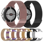 سوار ساعة معدني ميلانيزي مغناطيسي، لساعات Google Pixel Watch 4 / Watch 3 45mm، Google Pixel Watch 4 / 3 / 2 / 1 41mm