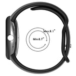سوار ساعة سيليكون بمشبك فراشة بلون صلب، الحجم: L، لساعة Google Pixel 4 / Watch 3 مقاس 45مم، لساعة Google Pixel 4 / 3 / 2 / 1 مقاس 41مم