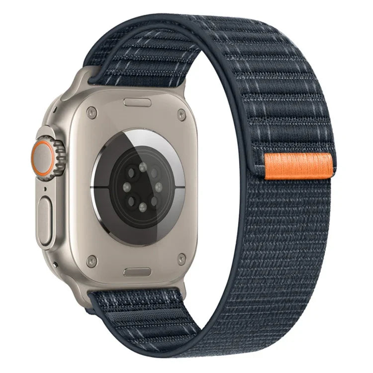 سوار ساعة من النايلون بمشبك هوك ولووب Sea Wave، لساعات Apple Watch SE 2023 مقاس 44 مم، وApple Watch SE 2023 مقاس 40 مم، وApple Watch Ultra 2 مقاس 49 مم، وApple Watch Series 9 مقاس 45 مم، وApple Watch Series 9 مقاس 41 مم، وApple Watch Ultra مقاس 49 مم