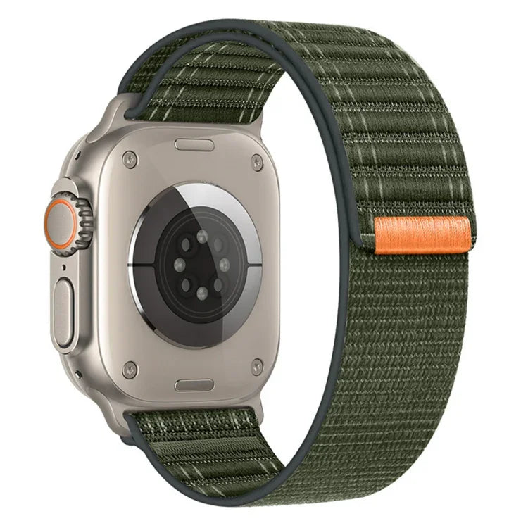 سوار ساعة من النايلون بمشبك هوك ولووب Sea Wave، لساعات Apple Watch SE 2023 مقاس 44 مم، وApple Watch SE 2023 مقاس 40 مم، وApple Watch Ultra 2 مقاس 49 مم، وApple Watch Series 9 مقاس 45 مم، وApple Watch Series 9 مقاس 41 مم، وApple Watch Ultra مقاس 49 مم