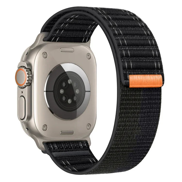 سوار ساعة نايلون بمشبك لاصق على شكل موجة بحرية، لسلسلة Apple Watch 4 مقاس 44مم، لسلسلة Apple Watch 4 مقاس 40مم، لسلسلة Apple Watch 3 مقاس 38مم، لسلسلة Apple Watch 3 مقاس 42مم