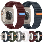 سوار ساعة نايلون بمشبك لاصق على شكل موجة بحرية، لسلسلة Apple Watch 4 مقاس 44مم، لسلسلة Apple Watch 4 مقاس 40مم، لسلسلة Apple Watch 3 مقاس 38مم، لسلسلة Apple Watch 3 مقاس 42مم