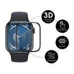2 قطع من فيلم شاشة ENKAY 3D بتغطية كاملة وحافة ناعمة من PC وPMMA عالي الوضوح، لسلسلة Apple Watch 11 / 10 مقاس 46مم، لسلسلة Apple Watch 11 / 10 مقاس 42مم