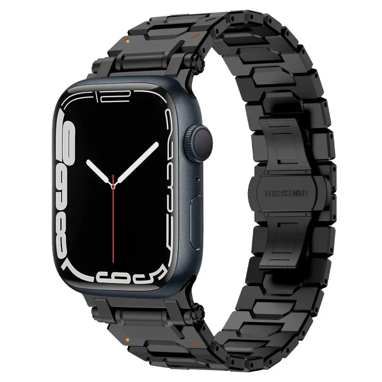 Pathfinder Stainless Steel Metal Watch Band, For Apple Watch Series 10 46mm, For Apple Watch SE 2023 44mm, For Apple Watch Ultra 2 49mm, For Apple Watch Series 9 45mm, For Apple Watch Ultra 49mm, For Apple Watch Series 8 45mm, For Apple Watch SE 2022 4...
